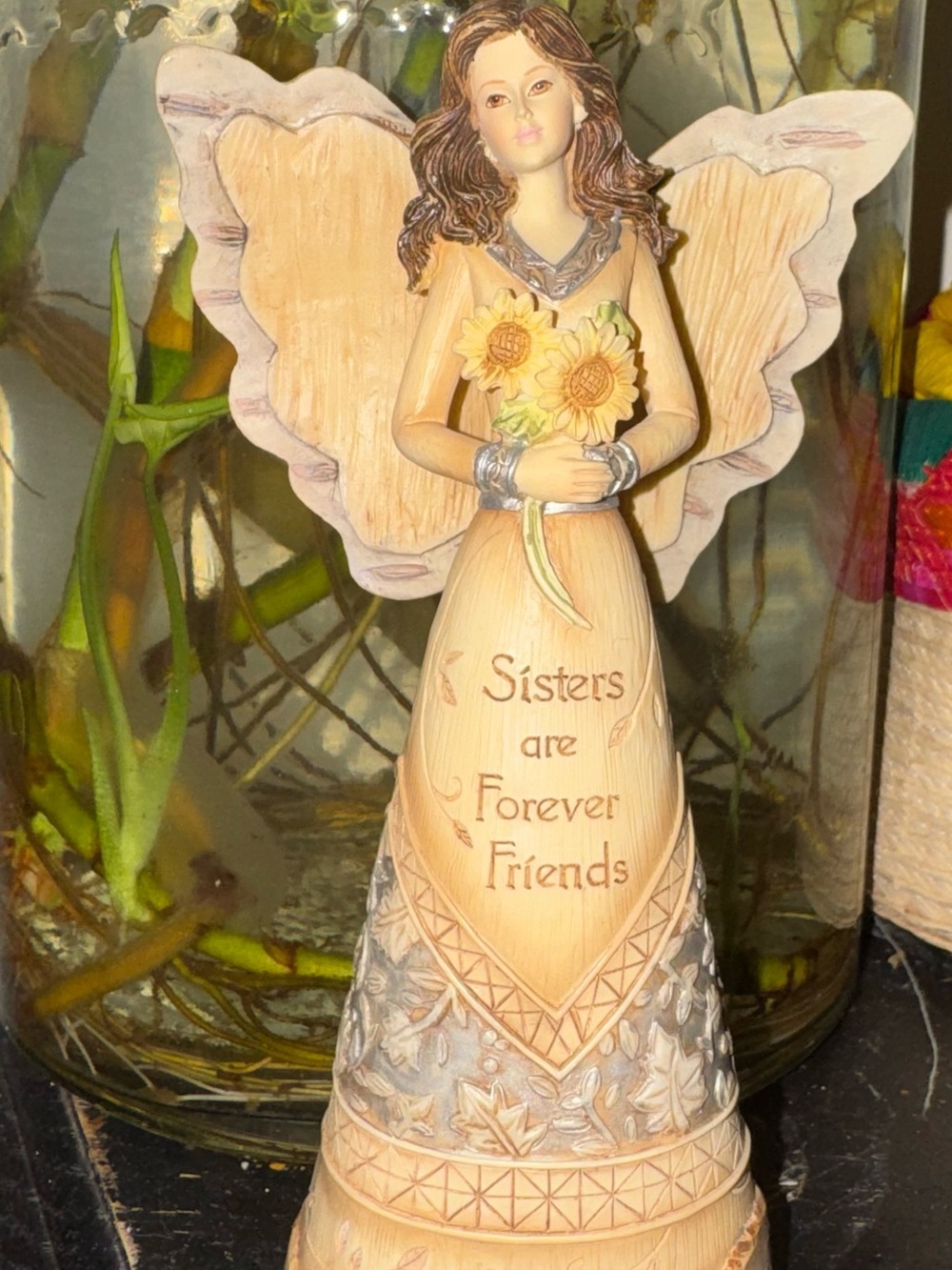 Element® Decorative Angel Figurine in Cream and Pale Brown
